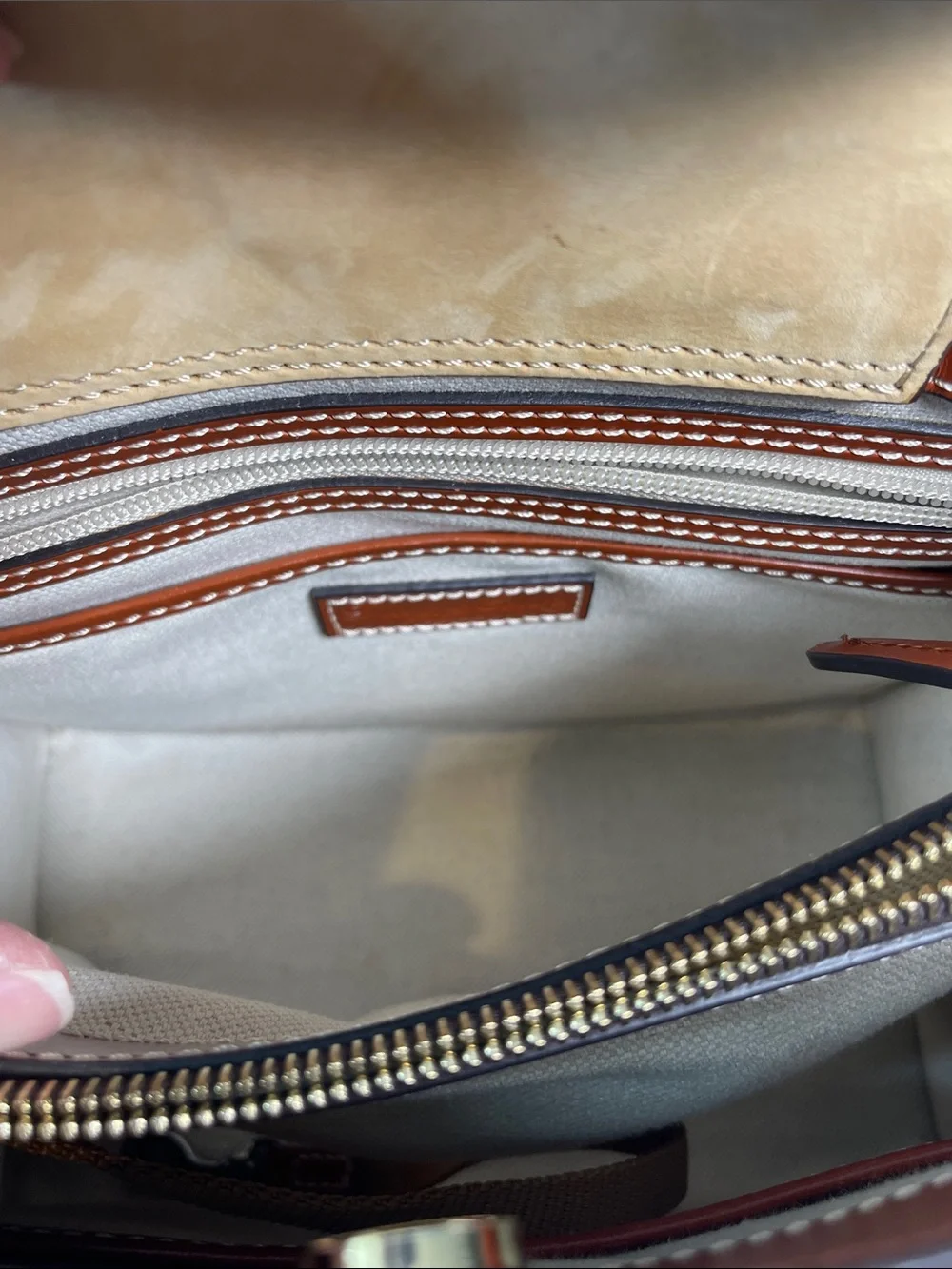 Dooney & Bourke Selleria Jayne Satchel Tan Leather Crossbody BSELL1623